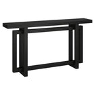 Hudson&Canal Breslow 55"W Console Table - Black Grain-A modern transitional design for your entryway, living room, den, and more