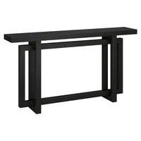 Hudson&Canal Breslow 55"W Console Table - Black Grain-A modern transitional design for your entryway, living room, den, and more