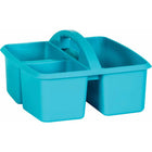 Teacher Created Resources Teal Plastic Storage Caddy - 6 Pack-Made from durable plastic and includes divided compartments for easy organizing.