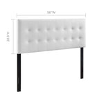Modway Emily Upholstered Vinyl Full Headboard - White-Fits full size beds