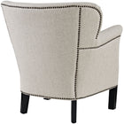 Modway Key Upholstered Fabric Armchair - Sand-Non-Marking Plastic Foot Glides