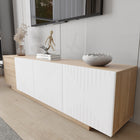 Nexera Riva TV Stand - 72" - Natural Maple/White-5