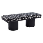 Zuo Botoia Bench - Black/White-Seats up to 2