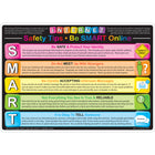 Ashley Productions Smart Poly Learning Mat - 12" x 17" - Double-Sided - Keyboard Basics - Internet Safety - 6 Pack-Colourful designs on both sides