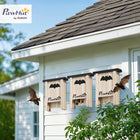 PawHut Wooden Bat Boxes Houses - 3 Pack-Fir wood construction with waterproof paint for warmth 