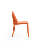 Manhattan Comfort Paris 18" Modern Faux Leather Upholstered Dining Chair - Coral - Set of 4-Seat Height: 17.32"