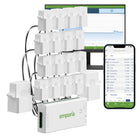 Emporia Vue 3 Home Energy Monitor with 16 50A Circuit Level Sensors-Provides twenty four hour energy management and monitoring allowing homeowners to automate manage and control real household power usage from anywhere at any time, helping prevent costly repairs conserve electricity reduce energy costs and monitor solar net metering performance, protected by a one year warranty