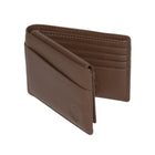 Club Rochelier Men's Slim Fold Wallet with Removable ID - Brown-2 Slot pockets