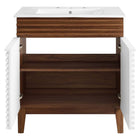 Modway Render 30" Bathroom Vanity Cabinet - White/Walnut/White-8