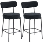 HOMCOM 27" Counter Height Modern Bar Stools - Black - 2 Pack-Comes as a set of two for creating a clean, coordinated look

