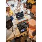 Hercules DJControl Inpulse 500 Controller-Connect your microphone: connect your microphone to the balanced input, and use the high eq knob and low eq knob to adjust your voice so that you can be heard clearly wherever you’re performing