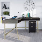 Whalen Timbercrest Collection L Desk-Wire Management System