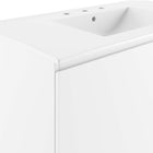 Modway Bryn 36" Wall-Mount Bathroom Vanity - White-Assembly Required