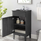 Modway Render 18" Bathroom Vanity - Charcoal/Black-8" Centerset Holes