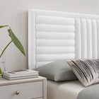 Modway Believe Channel Tufted Performance Velvet Full/Queen Headboard - White-Stain-Resistant Fabric