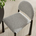 Modway Hayley Upholstered Fabric Dining Side Chair - Black/Camel-Adjustable Non-Marking Floor Glides
