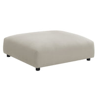 Modway Solace Modular Upholstered Fabric Ottoman - Linen-Modular Square Ottoman