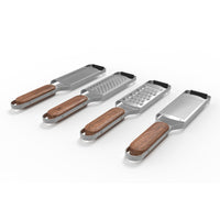 Minimal Graters with Wooden Handle - 4 Pack-Grater Dimensions: 306x64x20mm