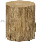 HOMCOM Concrete Finish Side Table - Natural Brown-Painted surfaces can be easily wiped clean
