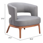Zuo Penryn Accent Chair - Slate Grey-6