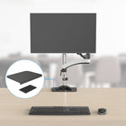 ShoppingAll Steel Desk Reinforcement Plate for Monitor Mounts - Black-Minimal Assembly is required, our anti-slip sheets are already added onto the plates for a fast and easy installation process
