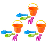 Miniland Baby Sand 4-Piece Set - 3 Pack-Sand set which includes a bucket, a scoop, a rake and a shovel