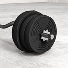 Soozier 50 lb Barbell Weight Set-End fixings secure weights, preventing slips