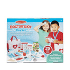 Melissa & Doug Get Well Doctor’s Kit Play Set - 25 Pieces-Includes play stethoscope, blood pressure cuff, hearing tester, syringe, scissors, tweezers, rolling forehead thermometer, reflex hammer, otoscope, eye cover, tongue depressors, bottles, ID badge, activity cards, and more