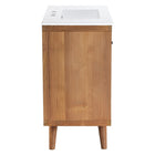 Modway Birdie 36" Bathroom Vanity - Natural/White-8" Centerset Faucet Holes
