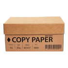 Copy Paper - 20 lb. - 8.5" W x 11" H - 500 Sheets/ Ream - 10 Reams/Case-Paper Weight: 20 lb.