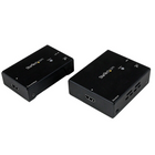Startech HDMI Over Single Cat 5e/6 Extender with Power Over Cable, 70m/230'-Requires only a single power adapter for both the transmitter and receiver