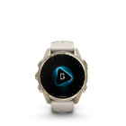 Garmin fēnix 8 - AMOLED Outdoor Recreation/Adventure Watches - 43 mm - Sapphire, Soft Gold with Fog Gray/Dark Sandstone Silicone Band-7