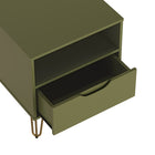 Manhattan Comfort Avira 20" Mid-Century Modern 1-Drawer Nightstand - Olive Green-Durable construction designed for long-lasting use