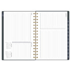 Cambridge 2027 Small Weekly/ Monthly Planner - 8-½" H x 6" W - Denim Blooms - Bilingual-Durable hard cover