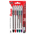 Pentel R.S.V.P. Ballpoint Pens – 0.7mm – Assorted – 5 Pack-Ergonomically designed Rubber Comfort Zone grip