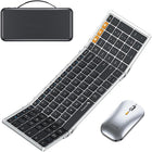 ProtoArc Foldable Bluetooth Keyboard and Mouse Combo - Black/Silver-Full-Size Productivity On The Go: A 105-key folding keyboard delivers a true desktop experience with dedicated function/number pads—ideal for spreadsheets, coding, or data entry anywhere