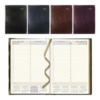 Brownline 2027 Executive Appointment Book Daily Planner with Sewn Binding - 10-3/4" x 7-3/4" - Assorted Colours - Trilingual-12-Month: January 2027 to December 2027