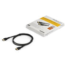 StarTech Slim HDMI Cable - 3' - Black-Connect across setups at home, work, or on the go: Compatible with TVs, monitors, projectors, and soundbars, Works seamlessly with laptops, desktops, and streaming devices like Samsung, Sony, Dell, Apple TV, and more, HDMI 2.0 and previous HDMI versions