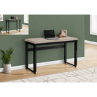 Monarch Specialties 7679 48" Computer Desk - Modern Taupe/Adj.Height/ Black-Thick panel table top construction for a modern look in the office space of your small home, apartment or condo