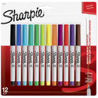 Sharpie Permanent Markers - Ultra-Fine Tip - Assorted Colours - 12 Pack-Precise, narrowed fine-tip offers extreme control for enhanced details