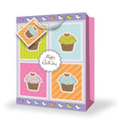 Millbrook Studios Birthday Gift Bags - Jumbo - Cupcakes - 12 Pack (47594)-17.5" x 4" x 12.75"