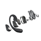 Shokz OpenFit 2+ Open-Ear Headphones with Soft Ear Hooks - Black-48 Hours Sound, Wireless Powered
