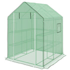 Outsunny Portable Greenhouse - Green - 4.6' x 4.7' - A light-weight mini greenhouse to keep the growing going year-round (including light winters)
 