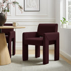 Modway Daven Stain-Resistant Performance Velvet Dining Armchair - Mulberry-High-Density Foam Cushion