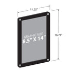 Azar Window-Hanging Vertical/Horizontal Side Loading Plastic Document Holder - Clear - 2 Pack (106697-BLK-2PK)-Orientation: Landscape or Portrait