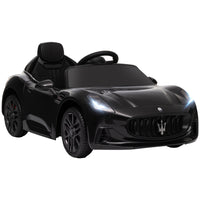 Qaba 12V Maserati Gran Turismo Licensed Electric Car for Kids - Black-Maserati Gran Turismo Folgore design for stylish, realistic play 