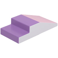 Soozier Toddler Climb and Crawl Activity Soft Play Foam Blocks 2-Piece Set - Purple-Suitable for use in school, daycare, or at home 