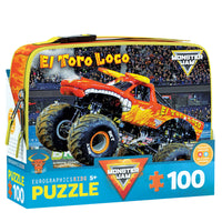 Eurographics Monster Jam Lunch Bag El Toro Loco Puzzle - 100 Pieces Set-Recycled board