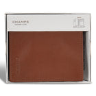 Champs Onyx Leather Vertical Wallet - Brown-Easy access ID windows