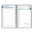 Blueline 2027 DuraFlex Daily Planner - 8" x 5" - Black - Bilingual-Previous, current and following monthly calendars at the top of each spread